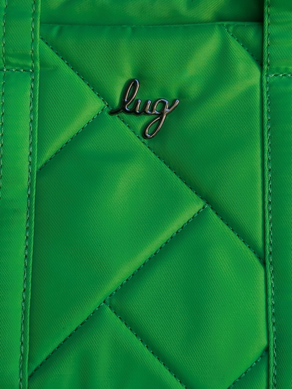 Lime green Lug Dory Mini convertible crossbody bag, quilted Pattern